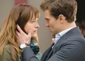  ?? UNIVERSAL PICTURES ?? Dakota Johnson and Jamie Dornan starred in 2015’s “Fifty Shades of Grey” and its sequels.