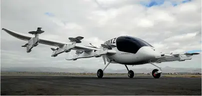  ??  ?? Zephyr Airworks says its electric air taxi, Cora, has flown about 700 hours but is yet to carry passengers.
