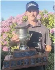  ??  ?? Josh Miller fired a 69 on Sunday to claim the Zone 5 trophy.