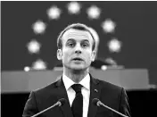  ?? REUTERS ?? French President Emmanuel Macron said this month that ‘we won’t talk about anything while there’s a gun pointed at our head’