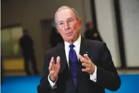  ?? Associated Press ?? Special envoy to the United Nations for climate change Michael Bloomberg addresses the media Dec. 12, 2017, at the One Planet Summit in Boulogne-Billancour­t near Paris. Americans are facing an “epidemic of dishonesty” in Washington that’s more...