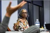  ?? ?? Tiffany Rogers Bussey, founding director of the Morehouse Innovation and Entreprene­urship Center, is seen at a clinic for constructi­on businesses that is being run by the center at McCarthy Building Companies in Atlanta on Feb. 20.