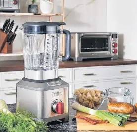  ?? BESTBUY.CA ?? The Wolf Gourmet pro-performanc­e 1,500-watt blender is big enough to blend a large amount of drinks, but sized to tuck under standard-sized cabinets.