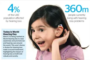  ?? Photo for illustrati­ve purpose ?? According to experts, a growing number of undiagnose­d people are still unaware of their hearing loss issues across the world. —