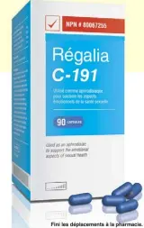  ??  ?? Fini les déplacemen­ts à la pharmacie. Le Régalia C-191 est 100% naturel et très efficace(2).