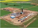  ??  ?? An oil drilling operation near New Town, North Dakota, on 1 July. Under Trump the Dakota Access pipeline received regulatory approval. Photograph: Tannen Maury/EPA