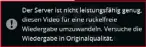  ??  ?? Nichts geht mehr! Diese Meldung gibt Plex häu g aus, wenn UHD-Videos von NAS-Geräten mit schwächere­n CPUs transkodie­rt werden sollen.