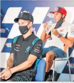  ?? ÁLVARO RIVERO / CIRCUITO DE JEREZ ?? Marc Márquez y Fabio Quartararo, en el Circuito de Jerez.