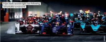  ??  ?? Frijns leads second night race following remarkable turnaround