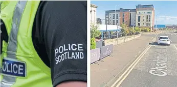  ?? ?? Police sealed off the area around Charlotte Street, near Society bar and nightclub.