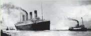  ?? ASSOCIATED PRESS ?? The Luxury liner Titanic departs Southampto­n, England, prior to its maiden Atlantic voyage on April 10, 1912.