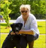  ??  ?? Debs Duffin Whitton from Campile with her dog Fergal at the JFK Arboretum.