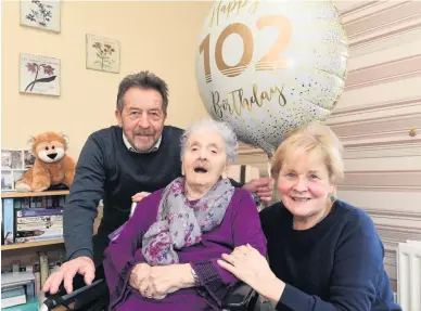  ??  ?? Happy family
Georgina along with daughter Irene and son-in-law Jim