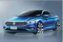  ?? VOLKSWAGEN ?? Sketches of the 2019 Jetta, released in advance of its debut next month, highlight a shift from the car’s usual boxy look.