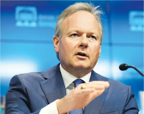  ?? JUSTIN TANG/THE CANADIAN PRESS FILES ?? Bank of Canada governor Stephen Poloz indicates that the central bank had found no good reason to avoid raising interest rates last week, at least according to the conditions that the central bank had set, writes Kevin Carmichael.