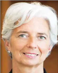  ??  ?? IMF MD, Lagarde Christine