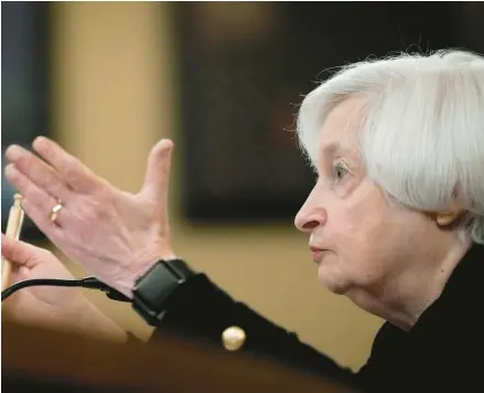  ?? DREW ANGERER/GETTY ?? Treasury Secretary Janet Yellen testifies Friday at a House Ways and Means Committee hearing.