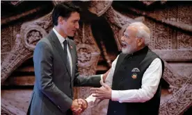  ?? Photograph: Reuters ?? Justin Trudeau (left) and Narendra Modi. Canada’s accusation­s could have a direct implicatio­n for the Indian prime minister.