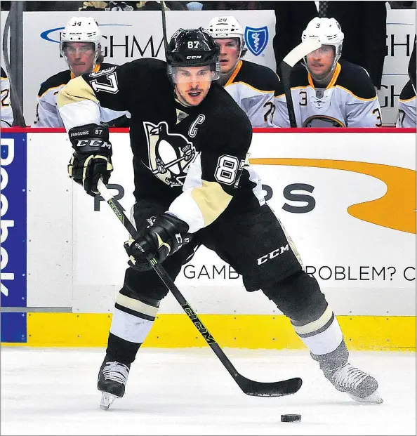  ?? — GETTY IMAGES FILES ?? Sidney Crosby’s status as a hero of Canada’s national teams and his tenure in the Quebec junior league may have some hockey fans on this side of the border pulling for his Pittsburgh Penguins when the NHL playoffs get underway.