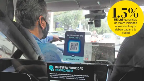  ?? ADRIÁN VÁZQUEZ ?? El dinero que pagan las apps se debe destinar a mejorar el transporte público