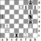  ?? ?? 3901: Jung Min Seo v Jonathan Westerberg, Ronneby 2018. Black to move and win. White threatens Re8 mate, so Black cannot afford to dally.