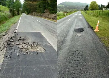  ?? ?? Truck drivers appear to be adhering to a temporary ban on using KorereToph­ouse Rd as a short cut, after damage to the rural road near St Arnaud.