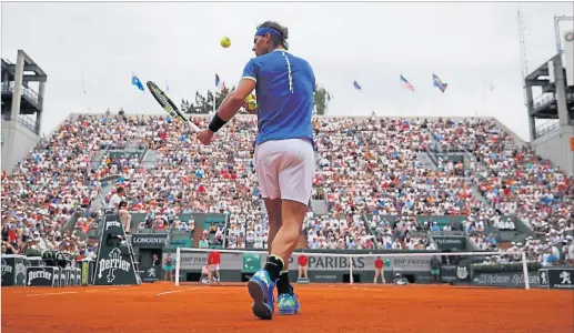  ?? [ Reuters ] ?? Rafael Nadal: in alter Stärke zurück auf seinem liebsten Sandplatz.