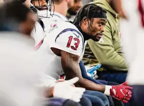  ?? Brett Coomer/Staff photograph­er ?? Receiver Brandin Cooks had his worst season in 2022, in wich he was held to 57 catches for 699 yards and three scores while the Texans focused on the run.