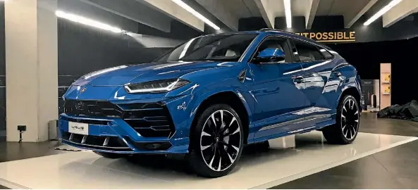  ??  ?? Batch of pre-launch Urus models currently being shown around the world. This one’s at Lamborghin­i Auckland.