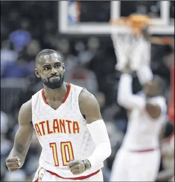  ?? DAVID GOLDMAN / ASSOCIATED PRESS ?? Tim Hardaway Jr. is a restricted free agent and due a big raise — and will likely be in high demand by NBA teams. New general manager Travis Schlenk must decide how high the Hawks are willing to go to match an offer for Hardaway.