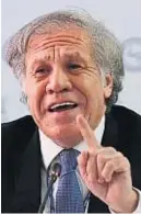  ?? AP ?? LUIS ALMAGRO. El titular de la OEA calificó de “infamia” las acusacione­s.