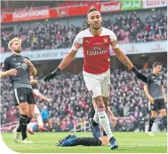  ??  ?? Two-goal Pierre-Emerick Aubameyang