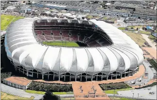  ??  ?? STUDENT VENUE: The Nelson Mandela Bay Stadium was transforme­d into a mini-university campus so NMMU students could finish the academic year and write examinatio­ns