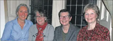  ??  ?? Tarbert Book Festival committee from left: Liz Scott, Susan Connor, Lillias MacAlister and Suse Coon.