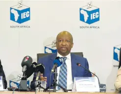  ?? Picture: Neil McCartney ?? CONFIDENT. IEC chief electoral officer Sy Mamabolo says it’s all systems go for preparatio­ns.