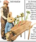  ??  ?? Tail end: a puppet of Peter Rabbit appears at the climax of the new musical