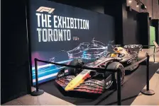  ?? ?? There, in the lobby of the new F1 Exhibition in Toronto, stands the RB18. Its measured, matte-black livery belies the dominance that lies inside: 17 race wins, 28 podiums and a world championsh­ip for Max Verstappen.