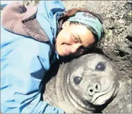  ??  ?? Nasreen Khan on the Subantarct­ic island reserve of Marion Island. MYRTLE RYAN