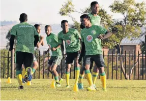  ?? / SUPPLIED ?? Amajita during their training session yesterday.