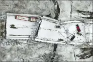  ?? GENE PUSKAR- ASSOCIATED PRESS ?? A view of the Fern Hollow Bridge in Pittsburgh that collapsed Friday morning