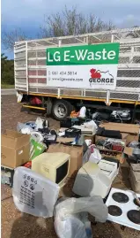  ??  ?? Plettenber­g Bay’s recent e-waste collection campaign was a massive success.