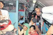  ??  ?? Around 60,000 candidates are taking part in the army recruitmen­t from January 8 to 22, and most of them are travelling by train. HT FILE