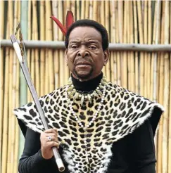  ?? Picture: Sandile Ndlovu ?? King Goodwill Zwelithini, seen here at his Enyokeni Palace in Nongoma, died in hospital in March at the age of 72.