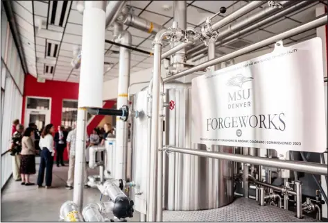  ?? ALYSON MCCLARAN, METROPOLIT­AN STATE UNIVERSITY OF DENVER ?? The Charlie Papazian Brewing Education Lab at Metropolit­an State University of Denver was unveiled in September 2023 and will include a 3.5-barrel brewing system that will be used to make beer for the public.