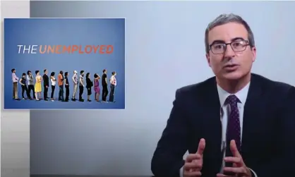  ??  ?? John Oliver: ‘It shouldn’t have taken a pandemic to prove that our unemployme­nt system is a mess.’ Photograph: YouTube