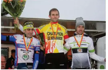  ??  ?? Arthur Tropardy a remporté le titre régional Elite de cyclo-cross.