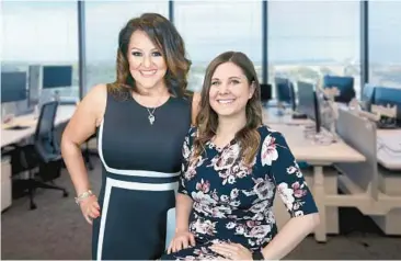  ?? MDISRUPT ?? Ruby Gadelrab, left, founder of MDisrupt, hired Katie Coleman after Coleman openly shared her cancer diagnosis. Coleman’s story has become a reminder to employers that a prospectiv­e employee’s medical history is their own business.