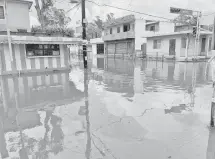  ?? JUAN HERNÁNDEZ ?? Algunos sectores presentaro­n inundacion­es parciales