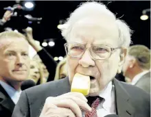  ?? THE ASSOCIATED PRESS FILES ?? Above: Berkshire Hathaway chairman and CEO Warren Buffett. Home Capital Group shareholde­rs voted against an additional investment in the company by Berkshire Hathaway on Tuesday.