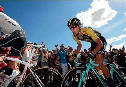  ?? PHOTO: REUTERS ?? George Bennett, right, has been forced out of the Tour de France with illness.